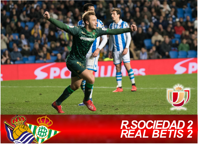 Crónica | Real Sociedad 2- Real Betis Balompié 2: Con sufrimiento a los cuartos de Copa