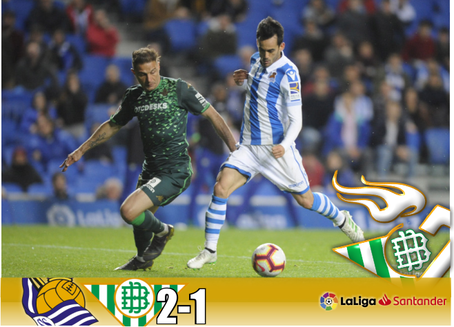 Crónica | Real Sociedad 2-Real Betis Balompié 1: En caída libre