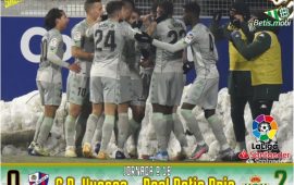 Crónica | SD Huesca 0 – Real Betis Balompié 2: Superando el temporal