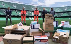 El Real Betis, en lucha contra el coronavirus
