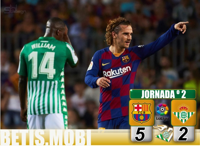 Crónica | FC Barcelona 5 – Real Betis Balompié 2: Un Barça sin Messi vapulea al Real Betis