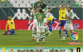 Crónica | Real Betis Balompié 1 – Cádiz CF 0 : 3 puntos y gracias