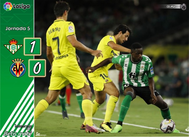 Crónica | Real Betis Balompié 1 – Villarreal CF 0: Victoria de 6 puntos