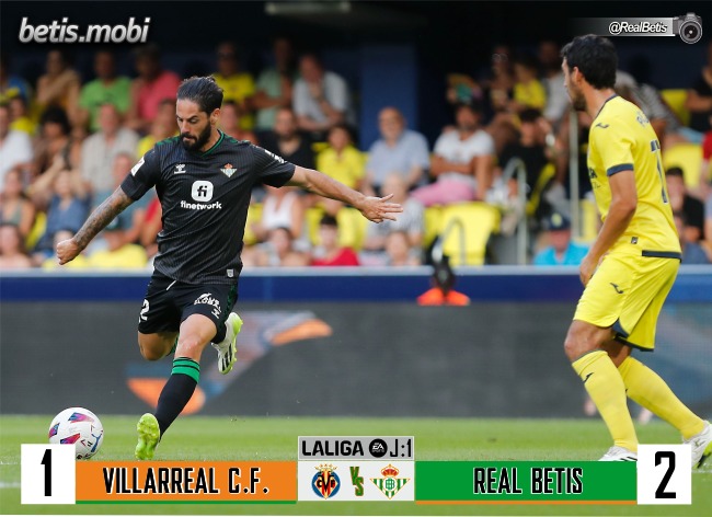 Crónica | Villarreal CF 1 – Real Betis Balompié 2: Victoria bética con el primer ataque al corazón