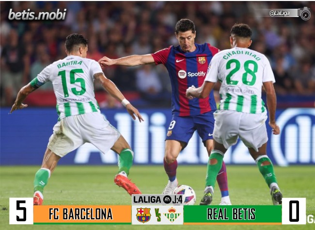 Crónica | FC Barcelona 5 – Real Betis Balompié 0: Perder entraba en los planes, pero así no