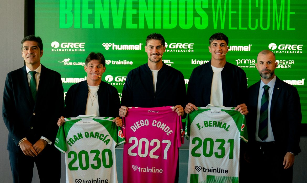 El Betis presenta a Fran García, Bernal y Conde: «El objetivo es competir en Europa»