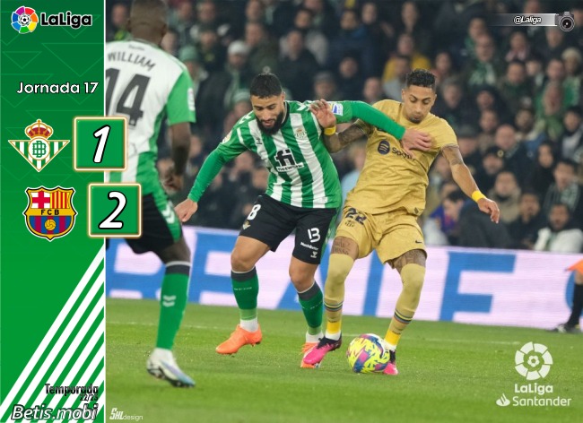 Crónica | Real Betis Balompié 1 – FC Barcelona 2: Sin récord y con cara de tonto