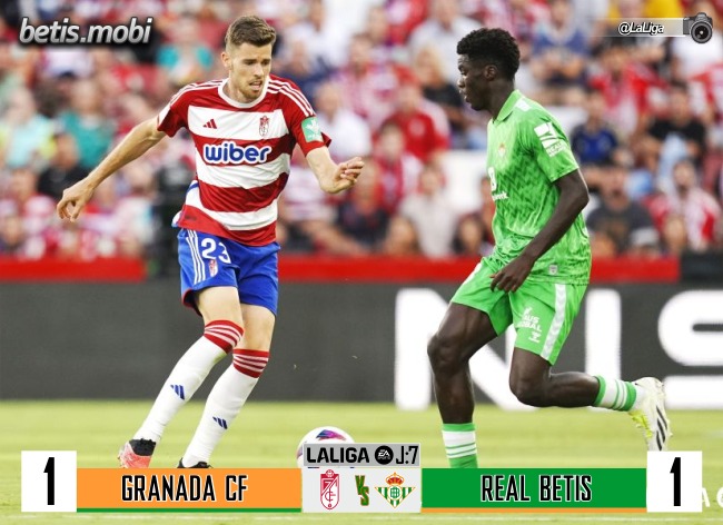 Crónica | Granada CF 1 – Real Betis Balompié 1: Otro empate que sabe a poco